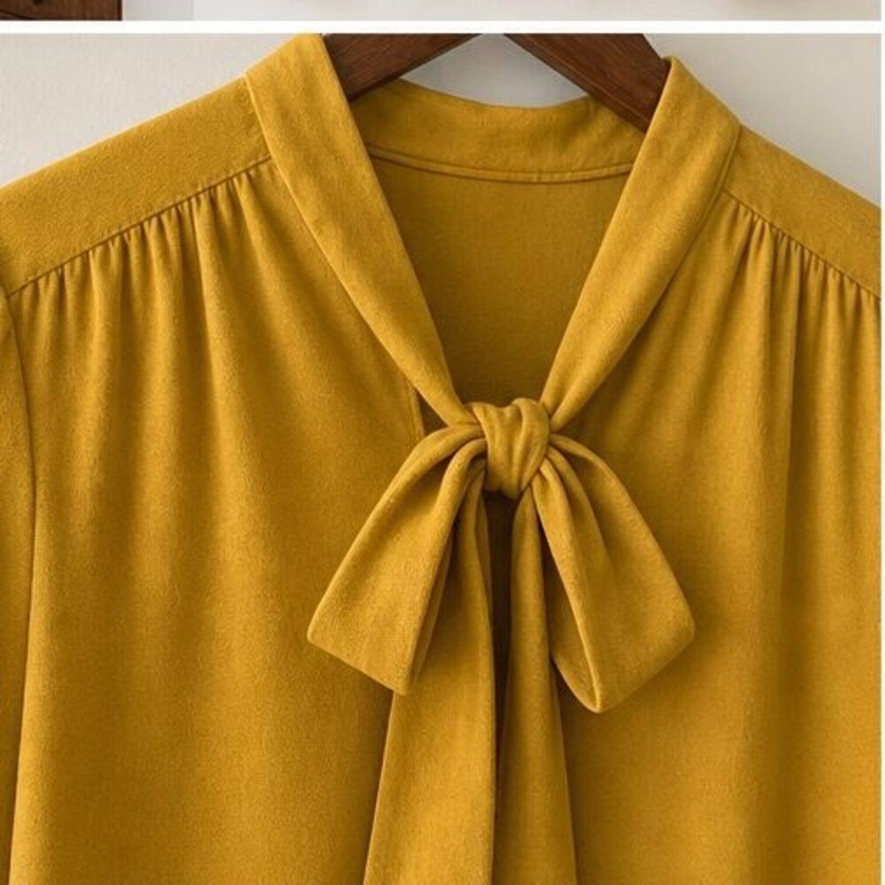 Blue Ruffle Blouse - Picture 4 of 6